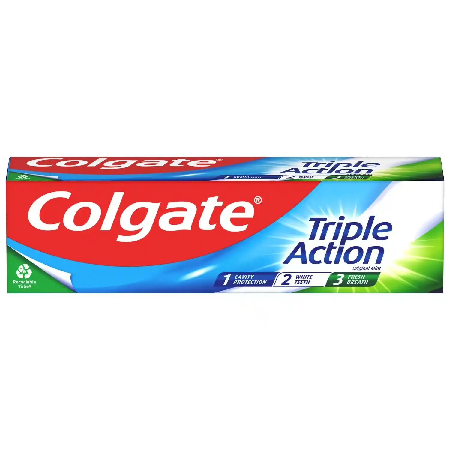 2 خمیر دندان کلگیت مدل تریپل اکشن 100 میلی لیتر colgate triple action toothpaste 100 ml مسواکالا مسواک کالا mesvakala