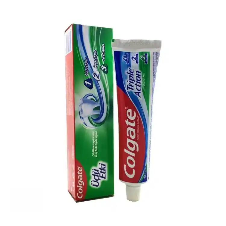 8 خمیر دندان کلگیت مدل تریپل اکشن 100 میلی لیتر colgate triple action toothpaste 100 ml مسواکالا مسواک کالا mesvakala