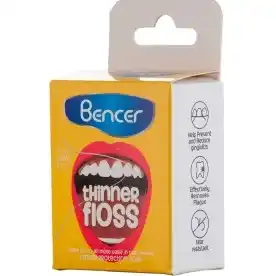 نخ دندان نازک بنسر مدل thinner floss نازک تر نعنایی معناعی نازکتر Bencer Thinner Floss 50m مسواکالا mesvakala از بغل