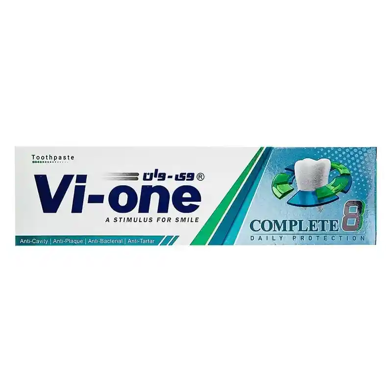 2.خمیر دندان وی وان مدل Complete 8 هشت کاره با طعم نعناع Vi-One Complete 8 Toothpaste – Mint Flavor