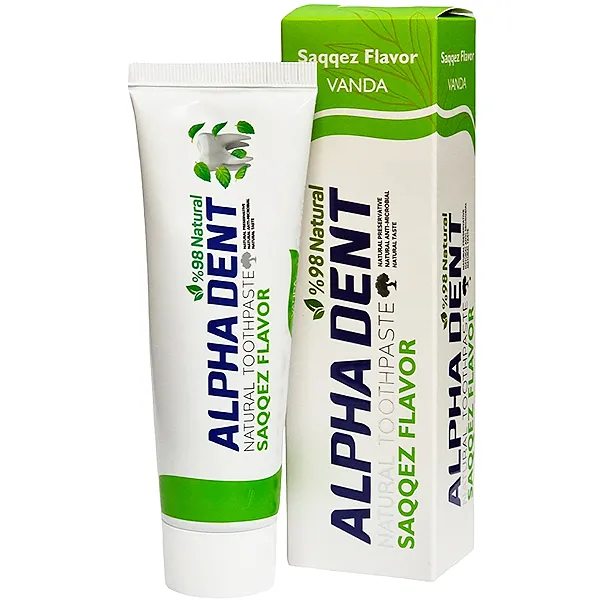 4-خمیردندان طبیعی آلفادنت مدل وندا با طعم سقز-ALPHADENT Natural Toothpaste — VANDA Saqqez Flavor-مسواک کالا-مسواکالا-mesvakala