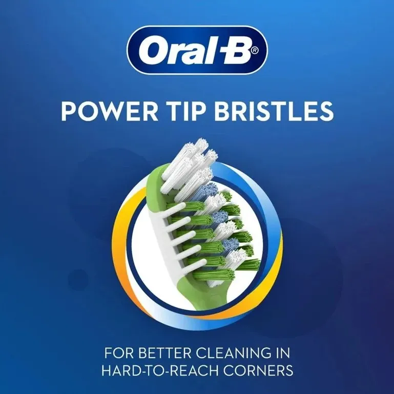 4 مسواک اورال-بی مدل CrissCross Bacteria Blast با برس نرم ماساژور لثه Oral-B CrissCross Bacteria Blast Toothbrush with Soft Bristles Gum Massager مسواکالا مسواک کالا meswakala