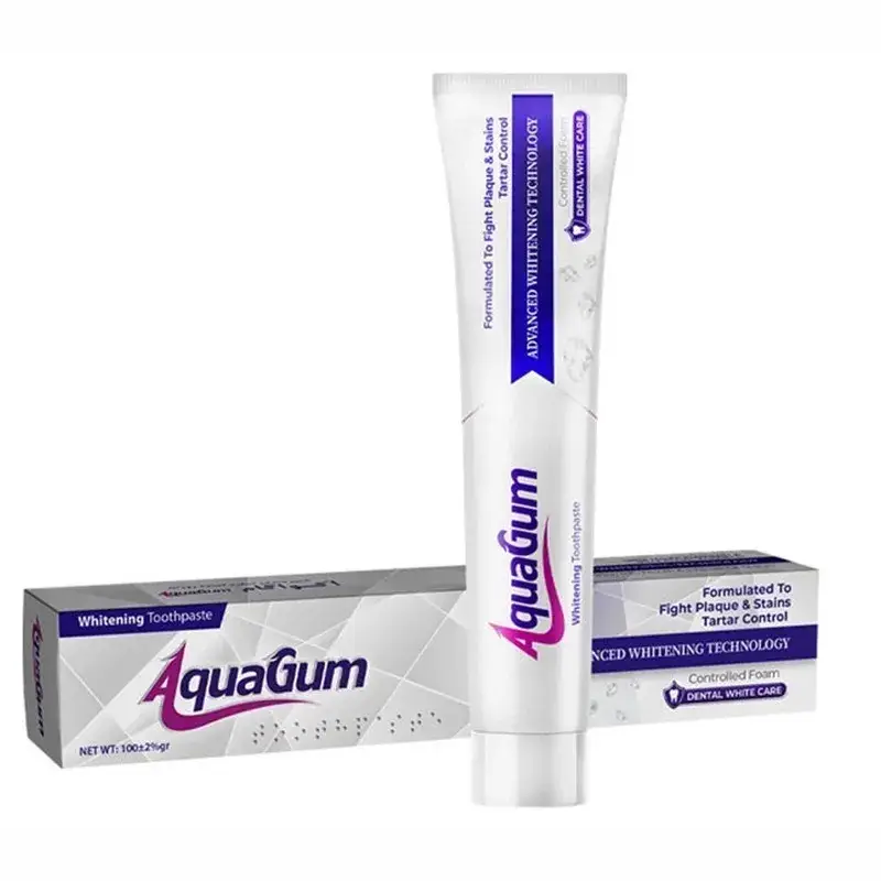 5 خمیر دندان آکواگام مدل Advanced Whitening_وزن 100 گرمی AquaGum Advanced Whitening Toothpaste_100g مسواکالا مسواک کالا mesvakala.webp
