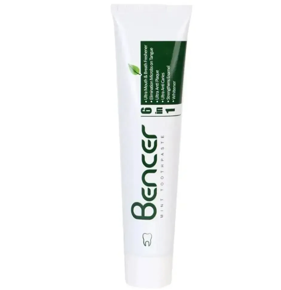 1خمیردندان بنسرمدل مینت وزن ۸۰ گرم Bencer Mint Toothpaste 80g مسواک کالا مسواکالا mesvakala