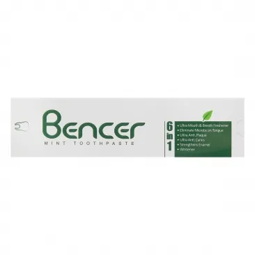 3 خمیردندان بنسرمدل مینت وزن ۸۰ گرم Bencer Mint Toothpaste 80g مسواک کالا مسواکالا mesvakala