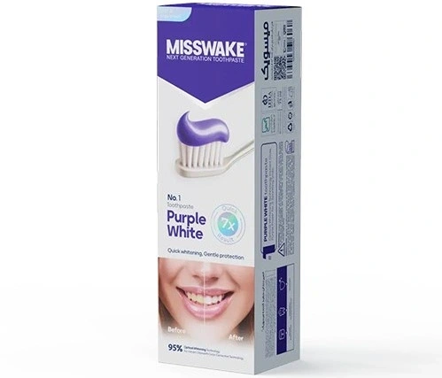 4 خمیر دندان پرپل وایت میسویک misswake purplr white toothpaste مسواکالا مسواک کالا mesvakala