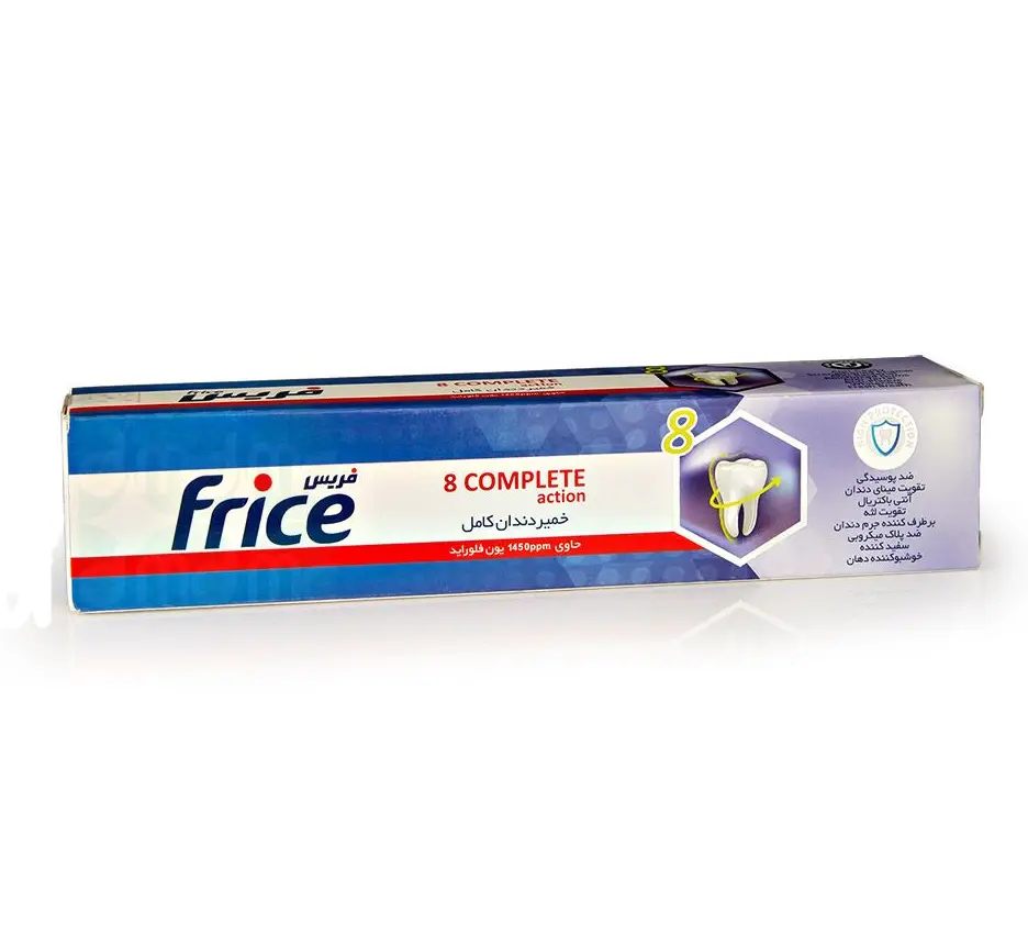 6. خمیر دندان فریس مدل 8 Complete Actions , Frice Toothpaste Complete Actions مسواکالا مسواک کالا mesvakala