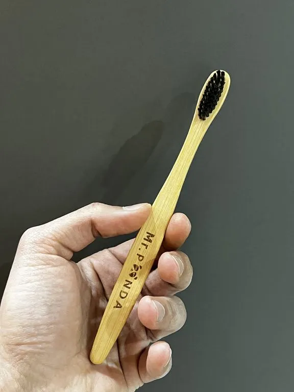 7-مسواک بامبو(چوبی) مستر پاندا – طبیعی و ضدباکتری-Mr. Panda Bamboo Toothbrush – Eco-Friendly & BPA-Free-مسواک کالا-مسواکالا-mesvakla