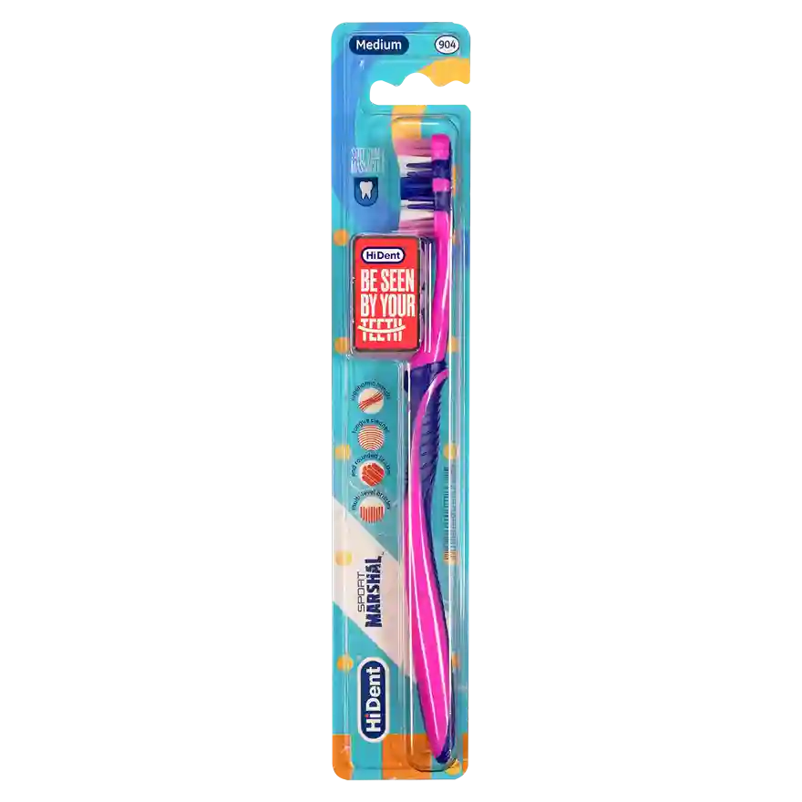 1 مسواک اسپورت مارشال هایدنت برس متوسط hident sport marshal medium toothbrush مسواکالا مسواک کالا mesvakala