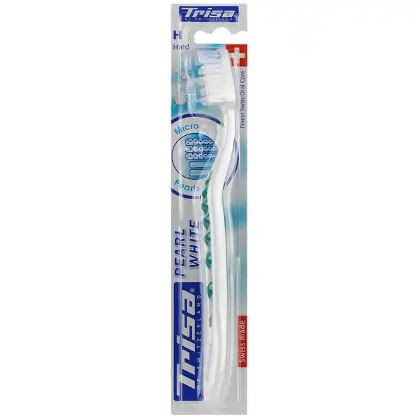 1 مسواک پرل وایت تریزا با برس سخت trisa pearl white hard toothbrush