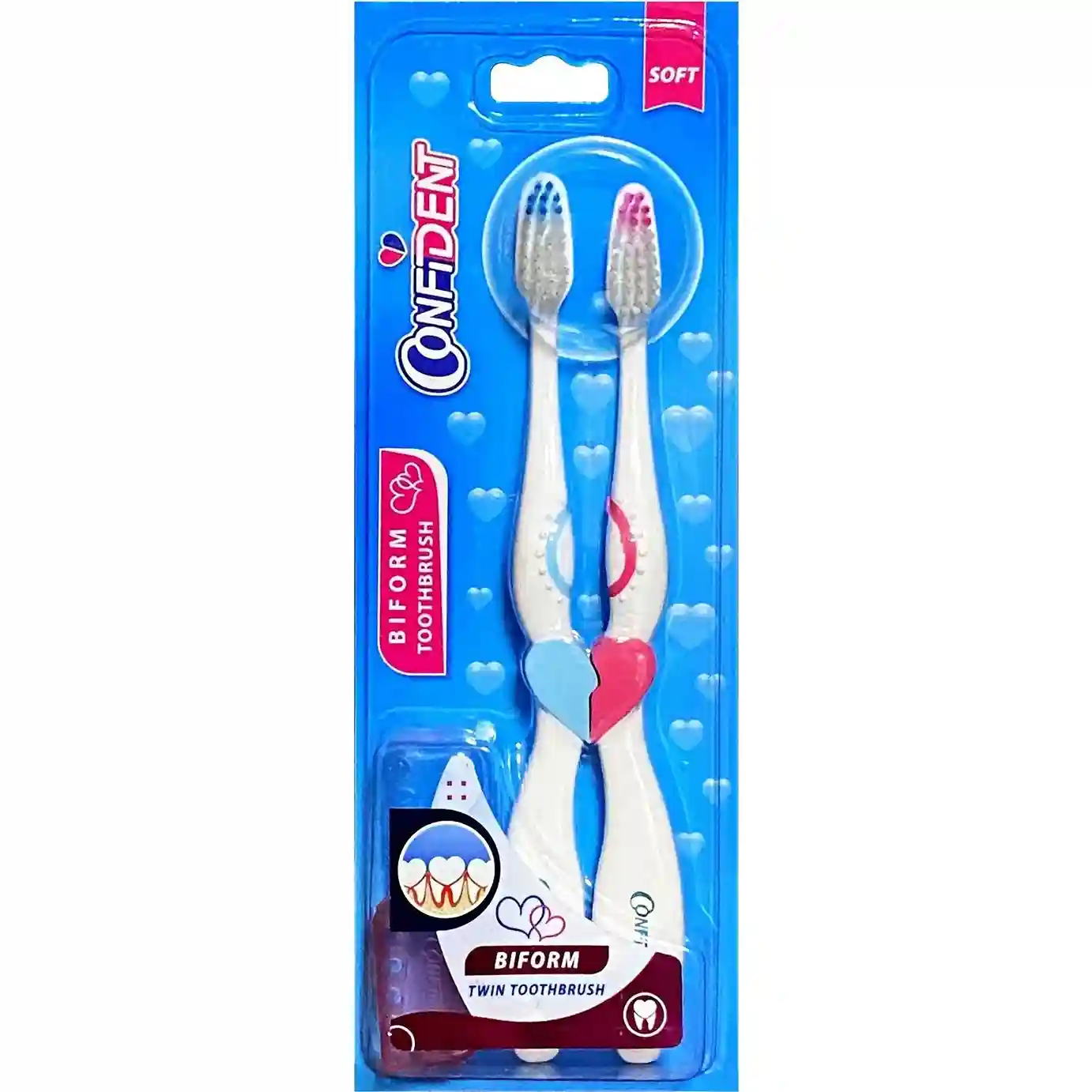 2 مسواک کانفیدنت مدل Turbo-Biform بای فرم مسواکالا mesvakala