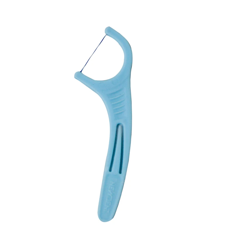 2 نخ دندان کمانی کانفیدنت با عملکرد دوگانه رنگ آبی مسواکالا mesvakala