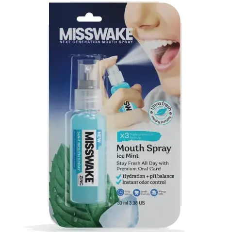 اسپری نعنا یخی میسویک misswake ice mint mouth spray مسواکالا مسواک کالا mesvakala
