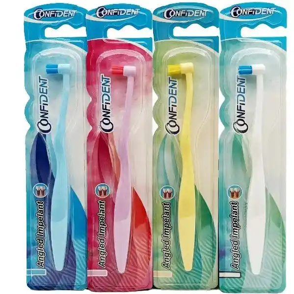 3 مسواک ایمپلنت زاویه دار کانفیدنت مدل Angled Implant confident mesvakala مسواکالا