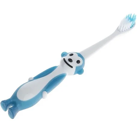 12 مسواک کودک کانفیدنت مدل Tiny Monkey Gift میمون کوچک با جایزه confident mesvakala مسواکالا