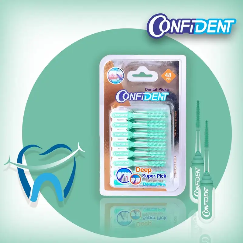 2 خلال بین دندانی کانفیدنت مدل دیپ سوپر پیک confident mesvakala Deep Super Pick مسواکالا