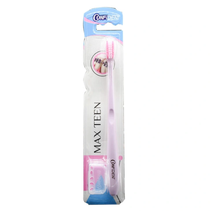 3 مسواک ارتودنسی کانفیدنت مدل Max Teen مکس تین با برس ترکیبی (نرم و متوسط)